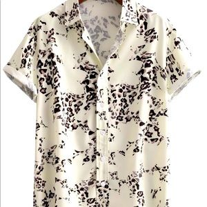 NWT!!’ Mens stylish leopard print button front shirt;sz XXL